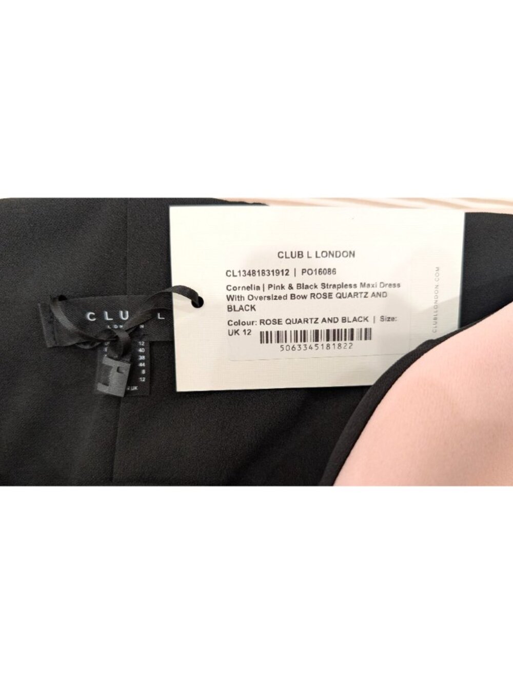 NEW Club L London Strapless Maxi Dress with Oversized Bow, Women Size US 8 - Picture 13 of 14